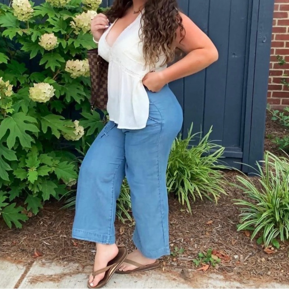 soft denim inspired flow pants!